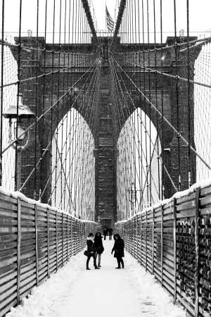 Brooklyn Bridge in Snow II