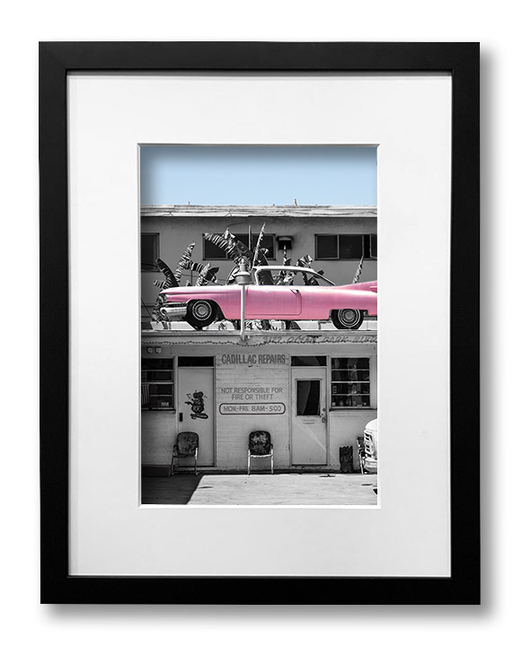 Pink Cadillac Framed