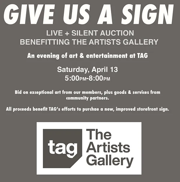 Give us a sign fundraiser invitation