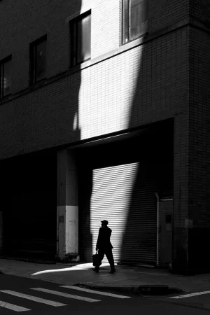 Black & White photo titled Vintage Shadows, NYC